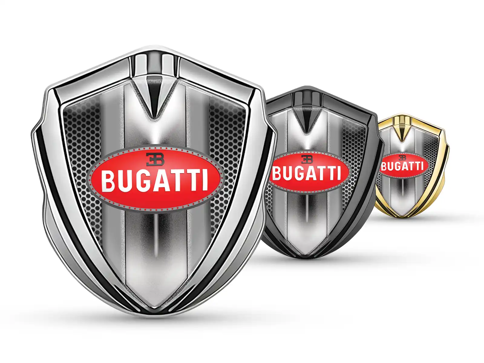 Bugatti Emblem Metall Abzeichen Moderner Finish HighEnd Feel